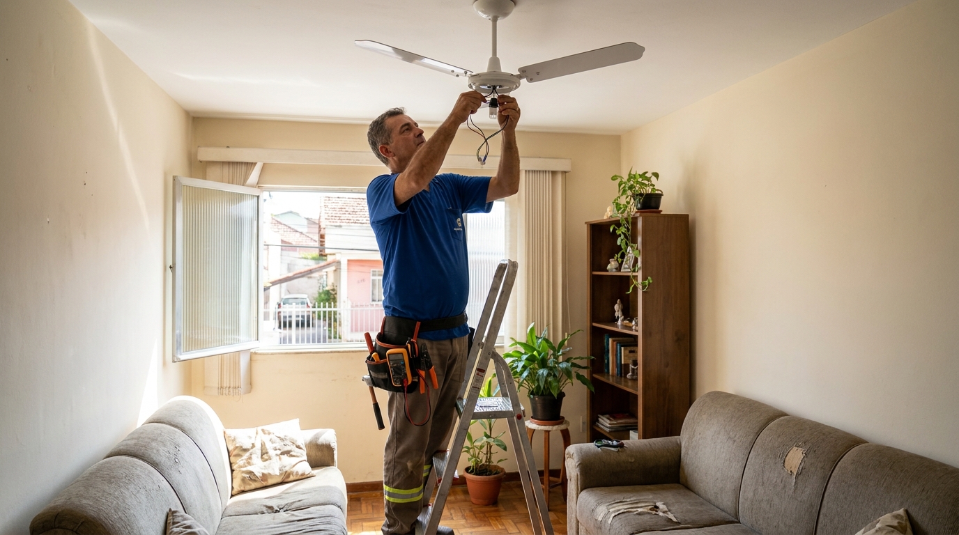 Montagem de Ventilador em Atibaia‑SP